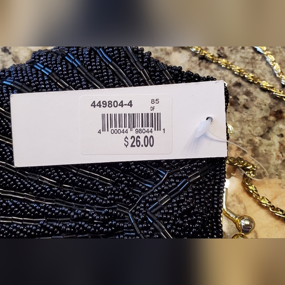 NWT Black Beaded Purse - Picture 5 of 6